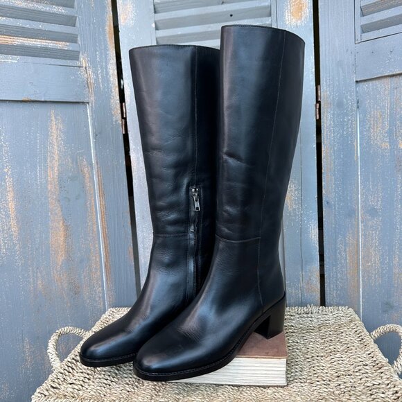 Madewell The Francie Tall Boot True Black Sz 9 NWOB - Picture 2 of 16
